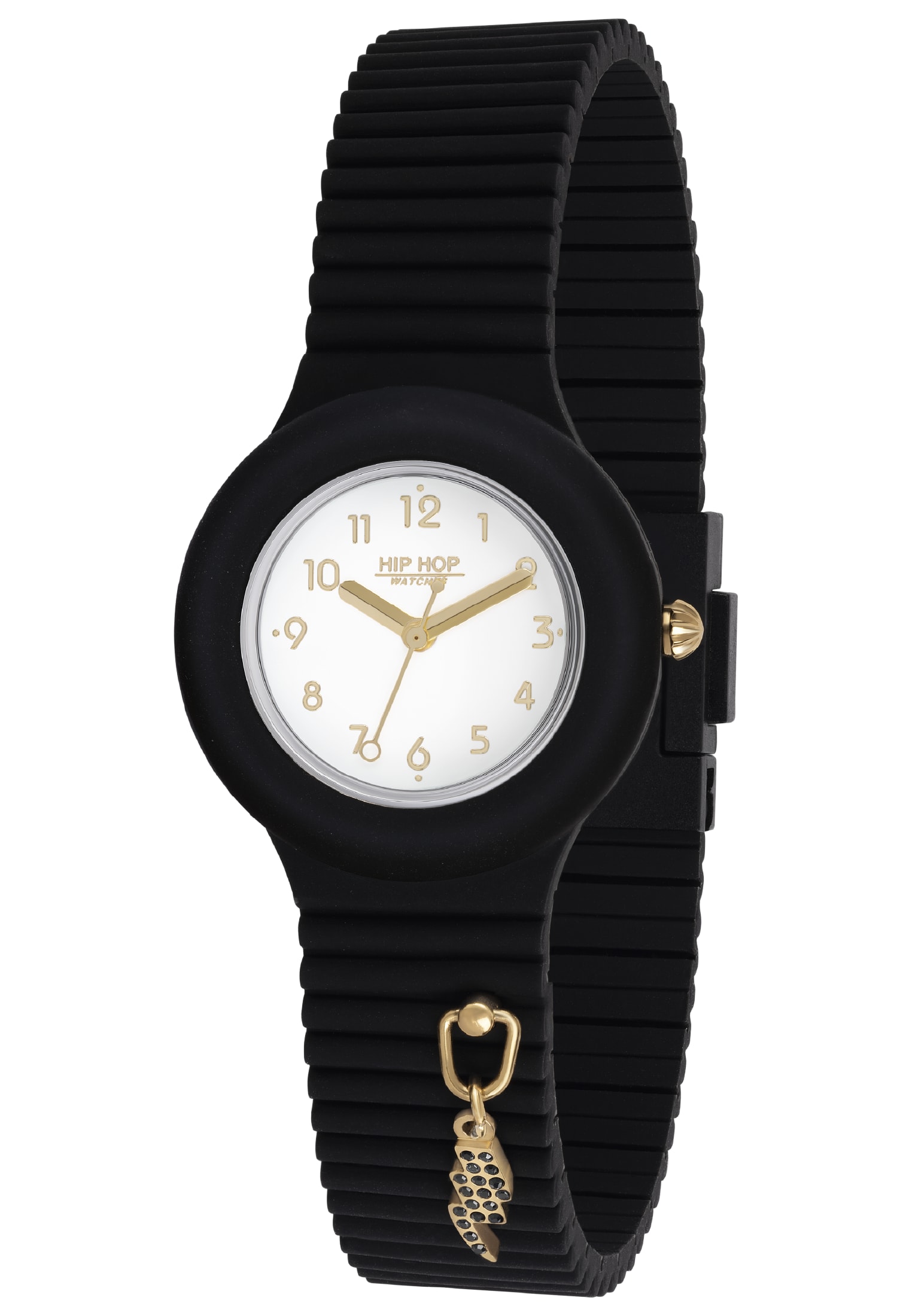 HIP HOP, Orologio Donna Collezione Dancing in the Light HWU1094, Only Time - Movimento al Quarzo 3H, Cinturino in Silicone e Chiusura con Bottone di Sicurezza, Colore Nero : Binda Italia