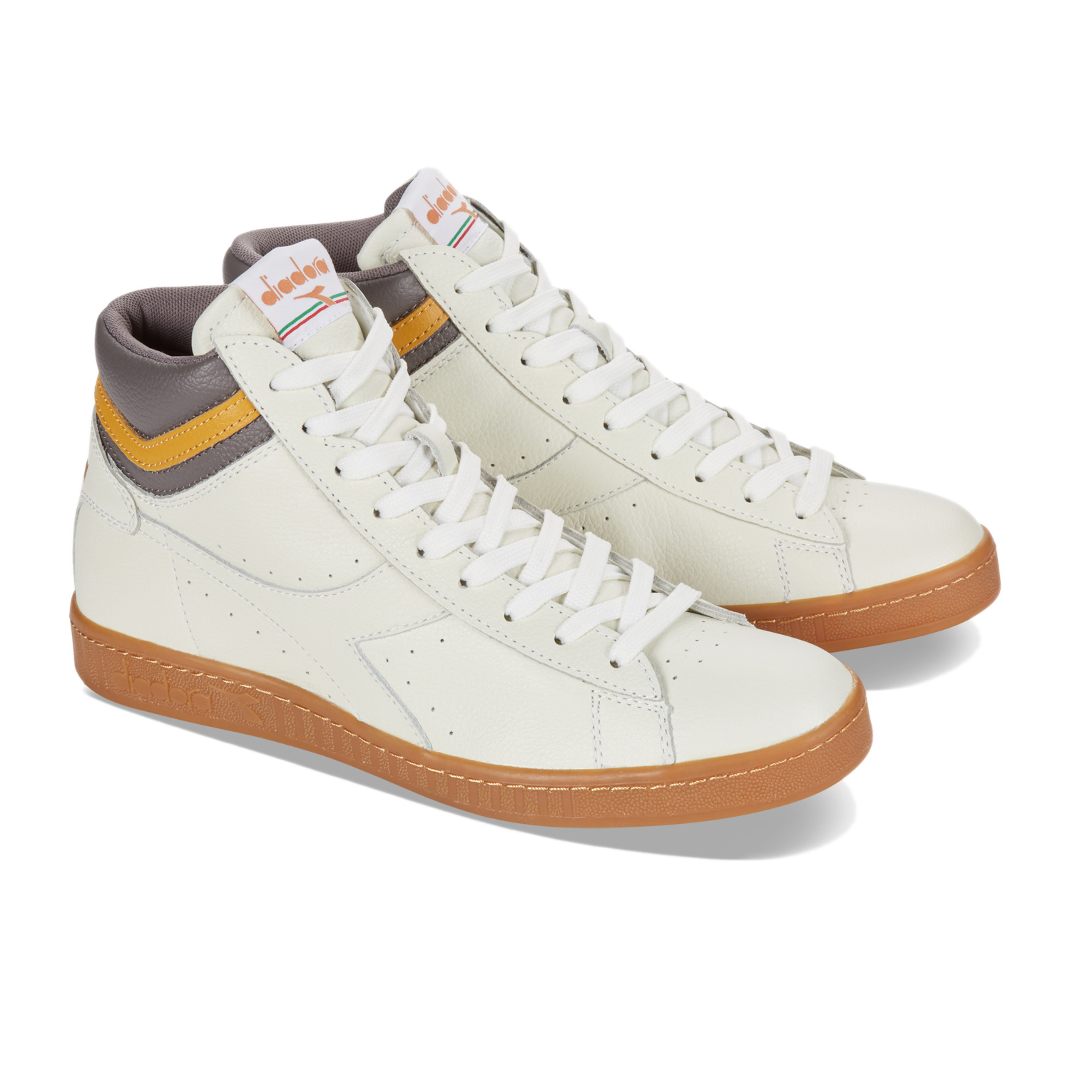 diadora game l high uomo arancione