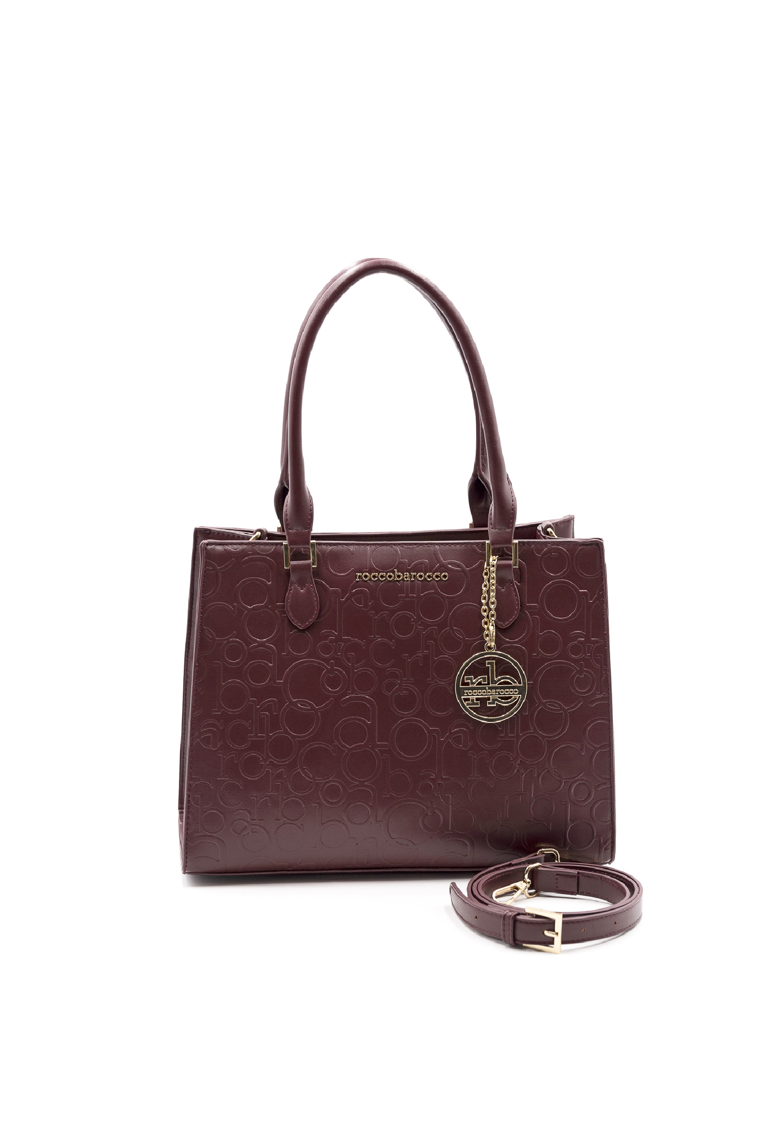 Roccobarocco Borsa Shopping Rubino in poliuretano per donna