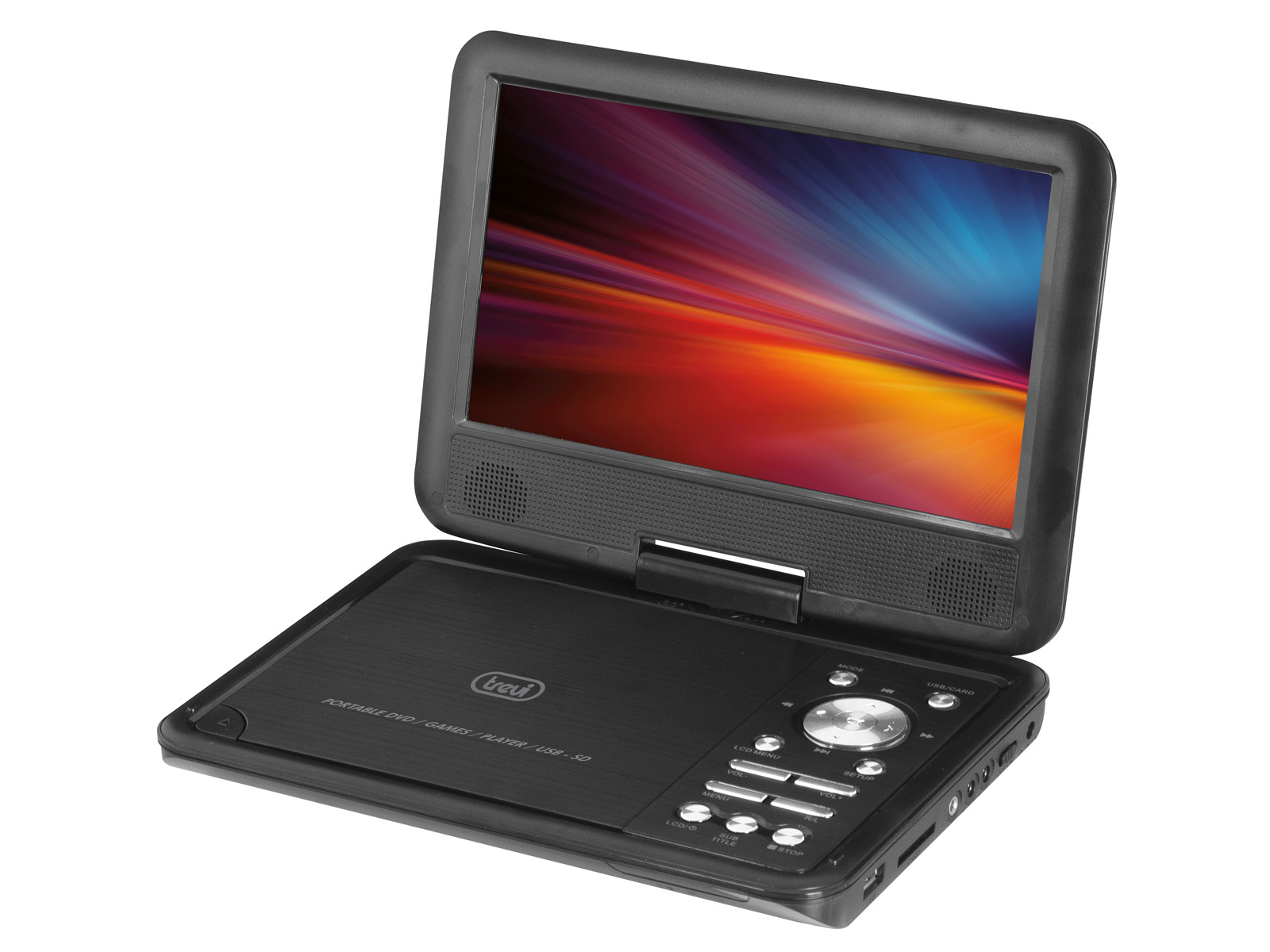 Trevi - Lettore DVD Portatile 9" USB SD 12V Trevi PDX 1409 S2 - Foto 2 di 6